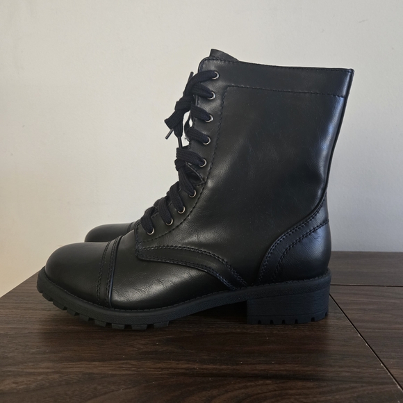 Arizona Jean Company Joyce Combat Boots Womens Size 9M Black Lace Up Memory Foam - Picture 9 of 14